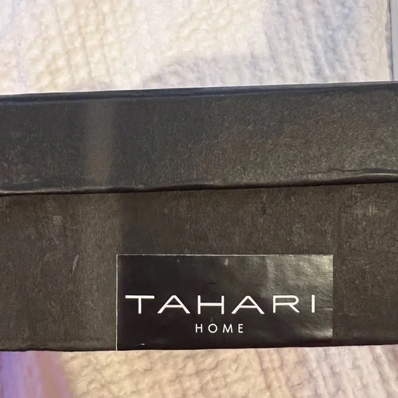 TAHARI HOME RHINESTONE NAPKIN RING SET flower snowflakeCrystal Silver Jeweled - Picture 4 of 5